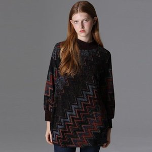 เสื้อถักยาวแบบสวมหัวสำหรับผู้หญิงลายขนแกะมีฉลากสำหรับช้อปปิ้งในทีวีเกาหลีสำหรับฤดูหนาว - Product Image 1