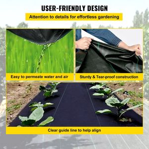 3FTx50FT Premium Heavy Duty 50oz Woven Garden <b>Netting</b> High Permeability Weed Control Fabric Good Flower <b>Bed</b> Geotextile - Product Image 4