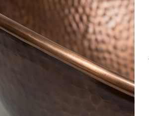 Fregadero de Cobre Martillado Hecho a Mano de Primera Calidad, de un Solo Tazón, para Instalar Sobre Encimera, Diseño Rústico, Acabado Mate, para Cocina - Product Image 2