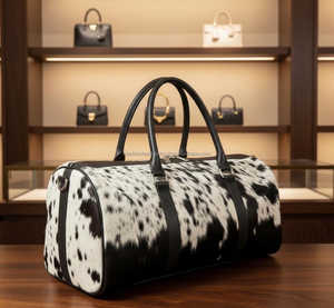 Bolsa de Viaje de Cuero Vacuno Rústico de Alta Calidad, con Cierre, Portátil, Transpirable, Estilo Vintage - Product Image 2