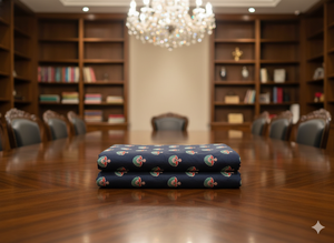 Tissu en coton tissé léger, respirant, absorbant l'humidité, écologique, imprimé de motifs floraux noirs Le Souvenirs - Product Image 3