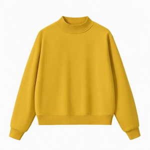 Sweat-shirt col rond 100 % coton uni pour femmes, vente en gros pour marques de boutiques américaines avec options de prix en gros - Product Image 4