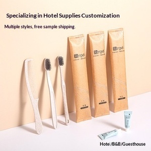 Fournitures hôtelières en gros : Brosse à dents jetable en papier kraft avec dentifrice en sachet <span class=keywords><strong>pour</strong></span> hôtels et gîtes - Product Image 6