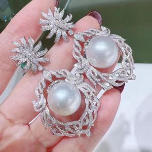 925 Silver <b>Fine</b> <b>Dangle</b> <b>Earrings</b> New Light Luxury Style 10MM Freshwater Pearl with Versatile Micro Flaws - Product Image 1