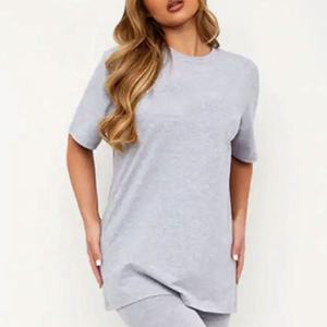 T-shirt à manches courtes en coton lourd 240 g pour femmes, 100 % coton, impression personnalisée de haute qualité, t-shirts pour femmes - Product Image 3