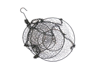 Panier suspendu vintage en fil de fer noir, 3 niveaux, pliable, écologique, rond, pour la décoration de la cuisine et de la salle de bain