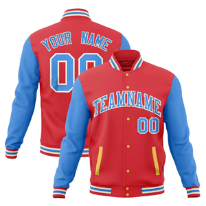 Blouson de baseball universitaire tendance pour homme, violet clair et bleu poudré, sportif, entièrement zippé, imperméable et coupe-vent - Product Image 5