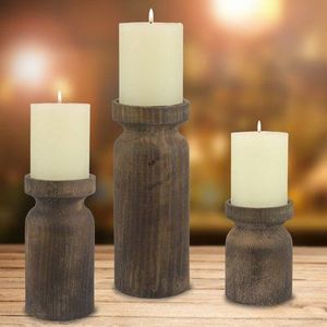Premium Wooden Candle Stand Handmade Rustic Accent Piece For Restaurant <b>Tables</b> Home Interiors And Festive Display Arrangements - Product Image 4