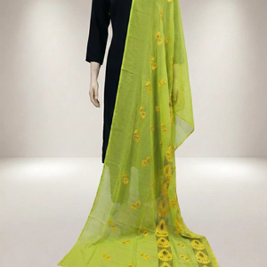 Nuevo Chal de Gasa para Mujer con Bordado de Pedrería Multicolor Vibrante, Diseño Floral, Transpirable, Suave y Ligero para Verano - Product Image 1