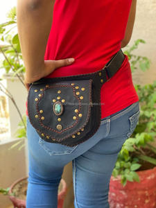 Cinturón de cuero con bolsillo para la cadera, riñonera bohemia de cuero, cinturones de bolsillo para la cadera, cinturones de cuero de alta calidad - Product Image 5