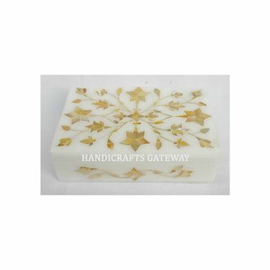 Caja con incrustaciones de mármol, rosa, madre de perla - Product Image 5