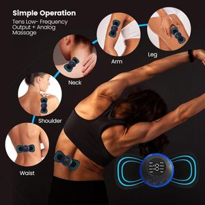 Masseur corporel musculaire 19 vitesses 8 modes avec 2 coussinets interchangeables pour soulager les douleurs au cou et aux épaules, pour une relaxation complète du corps, bras et jambes - Product Image 2