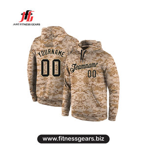 Sweat-shirt à capuche dégradé personnalisé pour homme, bleu et jaune, avec nom et numéro d'équipe, impression par sublimation, décontracté, avec poche, coupe classique - Product Image 3