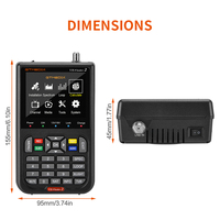 GTMEDIA V8 Finder 2 Professionnel, Analyseur de Signal Satellite DVB-S2X avec Écran LCD HD 3,5 Pouces, Analyseur de Spectre et Recherche en Boucle