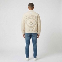 Veste de sport personnalisée pour homme, haute qualité, grande taille, respirante, pour l'extérieur, printemps, manches en cuir de vache, veste de sport en chenille