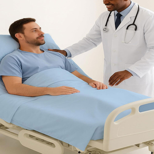 Ensemble de couette de haute qualité pour les soins de santé, doux, confortable, écologique, en lin 400TC, durable, lavable, personnalisable pour les patients - Product Image 5
