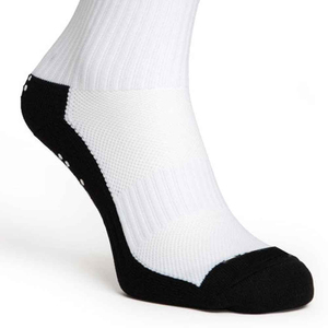 Chaussettes blanches mi-mollet avec talon et bout noirs, respirantes, 100 % nylon, pour le basketball, les jeunes, les adultes, le sport d'automne et le yoga - Product Image 2