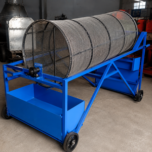 Trommel rotatif robuste bleu pour la séparation du sol, du gravier, du sable et de la pierre, et la transformation des matériaux de construction - Product Image 4