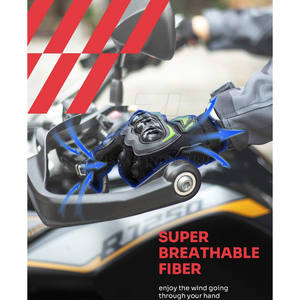 Gants de moto pour hommes en tissu respirant, fabrication en usine, 100% cuir, gants de conduite - Product Image 3