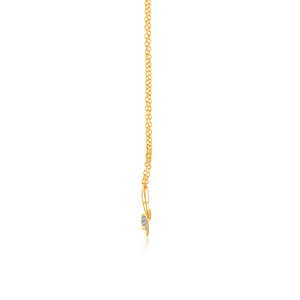 Pendentif papillon en or jaune 18 carats avec accents de diamants cultivés en laboratoire, bijoux tendance pour femmes à porter au quotidien, 5,83 g - Product Image 3