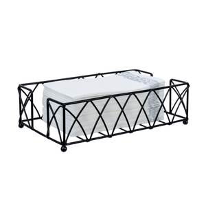 Wholesale <b>Black</b> Metal Wire Napkin Holder Custom Vintage Iron <b>Tissue</b> Dispenser <b>Paper</b> Napkin Caddy for Kitchen Counter Restaurant - Product Image 1