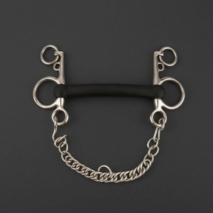 Bocado Pelham de Acero Inoxidable con Boquilla Recta, Bocado para Caballo, Equipo Ecuestre, Metal Brillante Resistente al Óxido - Product Image 1