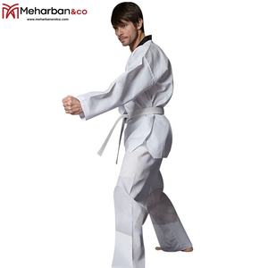 Uniforme traditionnel à manches longues, en coton noir, blanc, pour adulte - Product Image 3