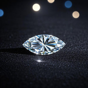 Piedra Suelta Sintética de Laboratorio de Alta Calidad, Corte Brillante Premium, Forma Marquise, 9.00 x 4.50 mm, Color D, Claridad VVS2/VS1 - Product Image 1
