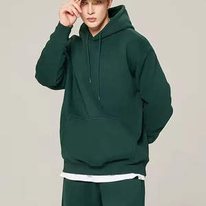 Sweat à capuche oversize en coton épais pour l'hiver, personnalisable avec logo, vierge, uni, pour homme - Product Image 2