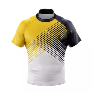 เสื้อรักบี้อเมริกันขายส่ง คุณภาพสูง ดีไซน์ใหม่ ระบายอากาศได้ดี ปรับแต่งได้ เสื้อฟุตบอลอเมริกันสำหรับสโมสร แขนสั้น - Product Image 1