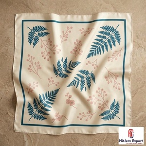 Écharpe en soie de luxe imprimée sur mesure pour femme, foulard carré léger, fabricant OEM, produits textiles personnalisés Chypre, mode - Product Image 2