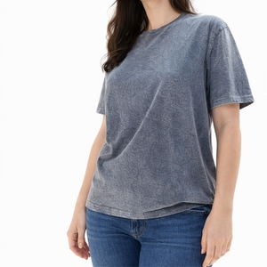 T-shirt uni pour femme, manches courtes, doux, décontracté, basique, léger, à porter au quotidien, coupe ample, chemise décontractée pour femme - Product Image 1