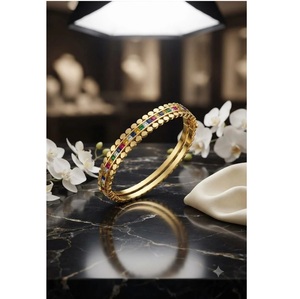 Pulsera Infantil Aurelia Rainbow Antideslustre de Proveedor Indio, Joyería Colorida para Niñas, Linda y Cómoda para Uso Diario y Fiestas - Product Image 1