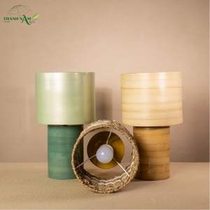 Handmade Bamboo Minimalist Table Lamp with Modern Color Finish Indoor <b>Light</b> Covers and Lamp <b>Accessories</b> - Product Image 3