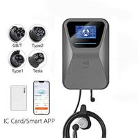 Cargador de Vehículos Eléctricos de Pared Personalizable con APP/Pantalla/RFID/OCPP, Tipo 2, Cargador Rápido para Vehículos Eléctricos, OEM, 22kW, Wallbox