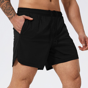 กางเกงขาสั้นออกกำลังกาย 2 in 1 แบบมีรอยผ่าด้านข้างสำหรับผู้ชาย กางเกงวิ่งแห้งเร็วสำหรับออกกำลังกายในยิม - Product Image 1