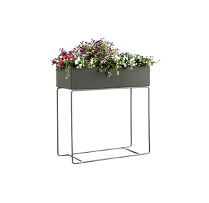 Jardinière moderne de luxe en métal avec support pour la présentation décorative de plantes d'intérieur et d'extérieur, pour balcon, patio, jardin - Product Image 6