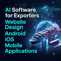 面向出口商的 AI 软件 网站设计 电子商务 WordPress Shopify 插件 Android iOS 移动应用程序 AI ERP CRM 软件