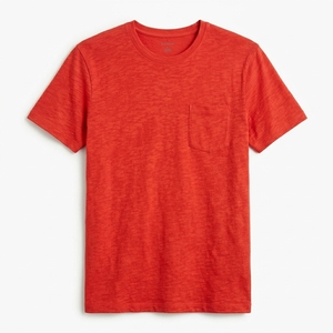 T-shirts pour hommes en coton décontractés à col rond, coupe régulière, avec logo personnalisé en relief, respirants et écologiques - Product Image 1