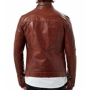 Chaqueta de Cuero Genuino para Hombre con Corte Moderno y Forro Interior Suave y Cómodo, Chaqueta de Cuero de Moda para Hombre con Bolsillos - Product Image 2