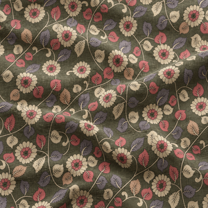 Tela Floral de Algodón Flexible y Transpirable de 100GSM con Estampado de Flores Vintage para Prendas de Niñas y Niños, Decoración del Hogar - Product Image 1