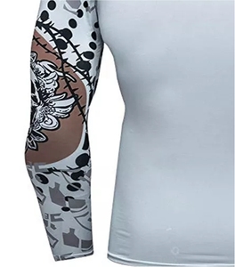Men Rash Guard Long Sleeve Plain Wholesale BJJ Rash Guards Custom Blank <b>Compression</b> <b>Shirts</b> Design Your Own Swim <b>Shirt</b> Rash Guard - Product Image 5