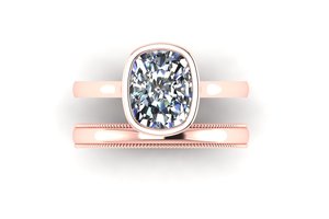 Premium gold silver ladies <b>ring</b> yellow white rose finish moissanite cvd colour stone <b>cz</b> vvs2 d cushion 3.88 cts vs1 elegance - Product Image 1