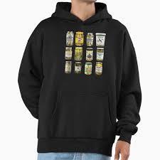 Sudadera con Capucha Premium para Amantes del Pickle, de Tela Gruesa |   Top con gráfico estilo vintage de Mason Jar |   Sudadera negra moderna Urban Food-Core - Product Image 2