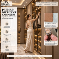 Système de dressing en cuir de luxe sur mesure, solution d'ameublement pour l'hôtellerie et les projets d'aménagement intérieur haut de gamme résidentiels