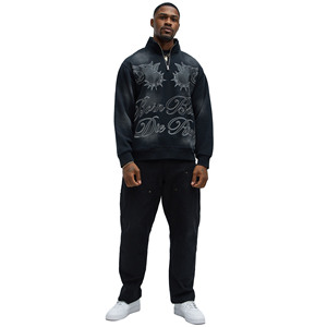 OEM <b>Crewneck</b> Silk Screen Printing Tracksuit Cotton Polyester Sports Jogger Set Custom Logo Sweatshirt Outfit Street wear Fashion - Product Image 1