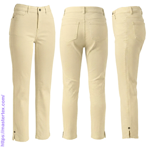 Jean décontracté pour femme, taille mi-haute, coupe droite, en denim Ctn/Stretch, longueur intégrale, teint en pièce, lavable, respirant, 6.78 OZ - Product Image 3