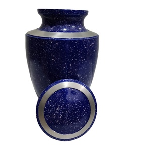 Vente en gros d'urne de crémation d'adulte de haute qualité, d'urne d'adulte de conception américaine, de célébration d'enterrement bleu clair, d'urne d'adulte professionnelle - Product Image 1