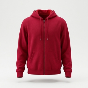 Sweat à capuche polaire doublé en polyester/coton pour homme, imprimé sur le devant, personnalisable, vente en gros, directement de l'usine - Product Image 1