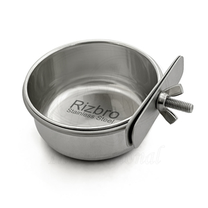 Comedero para Pájaros Reutilizable de Acero Inoxidable con Abrazadera para Colgar en la Jaula, Tamaño 3.15x1.5 Pulgadas, Taza para Agua y Comida - Product Image 1